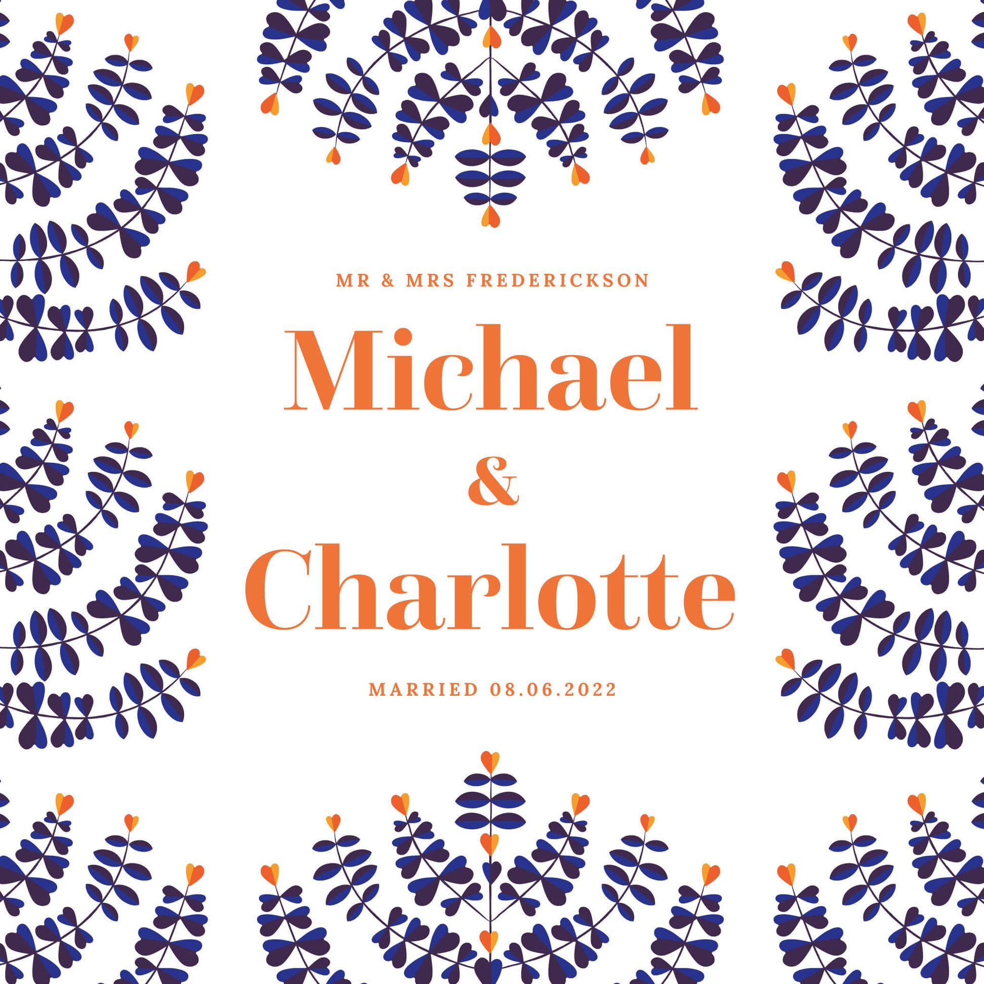 Bloom - Orange and Blue