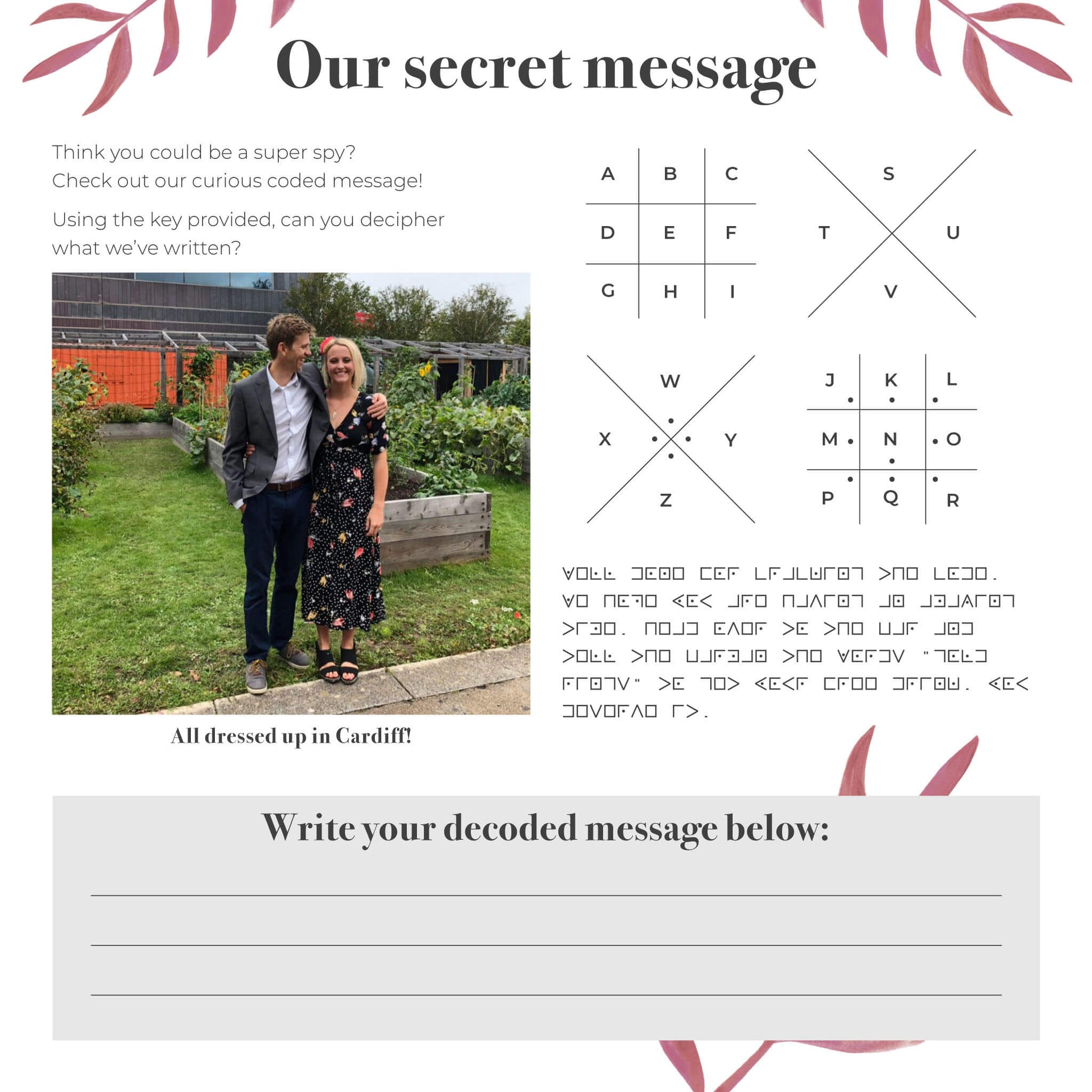 Flourish - Deep Red, Sample Page