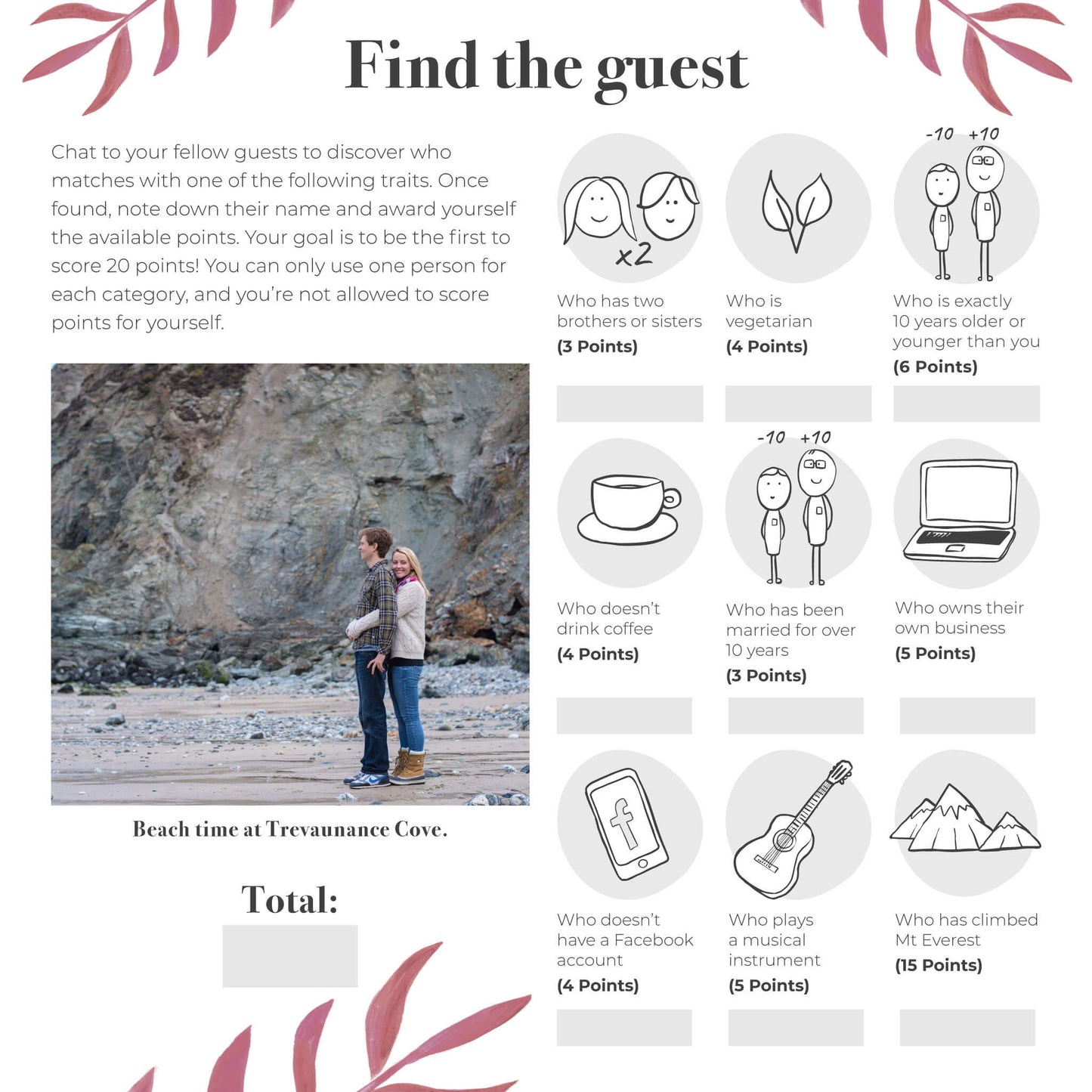 Flourish - Deep Red, Sample Page