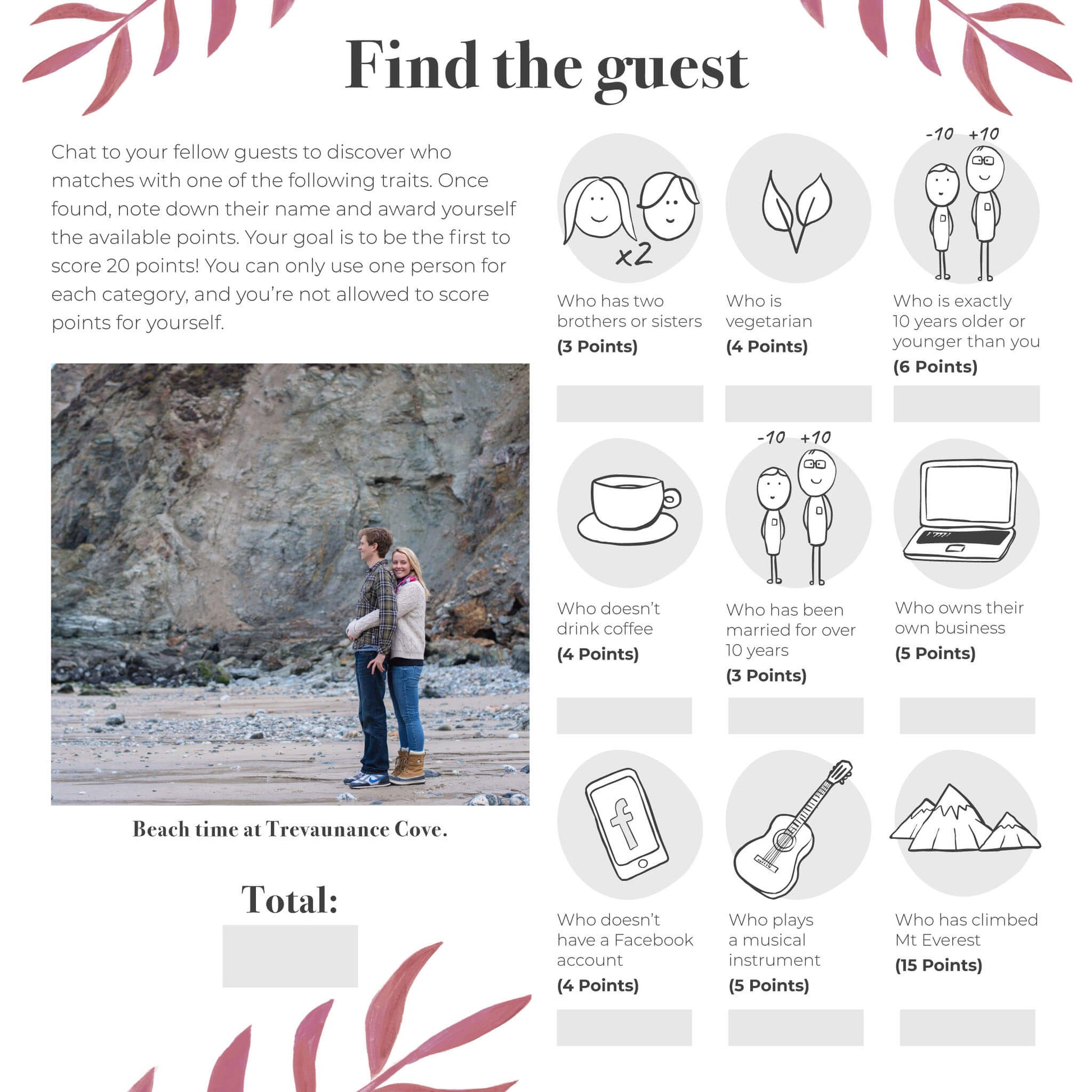 Flourish - Deep Red, Sample Page