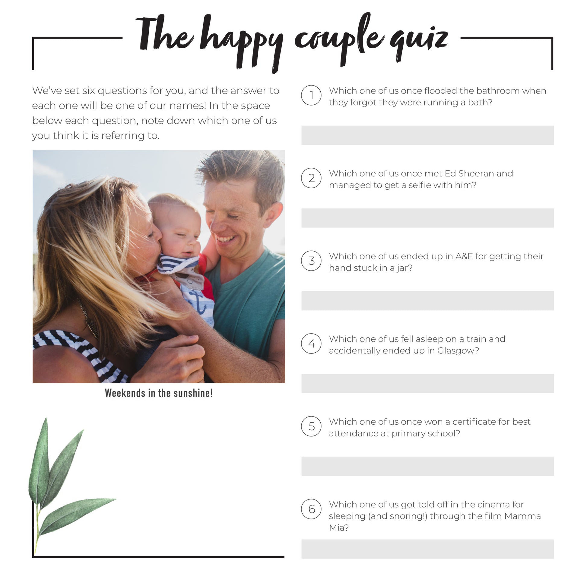 Minimalist - Neutral, Sample Page