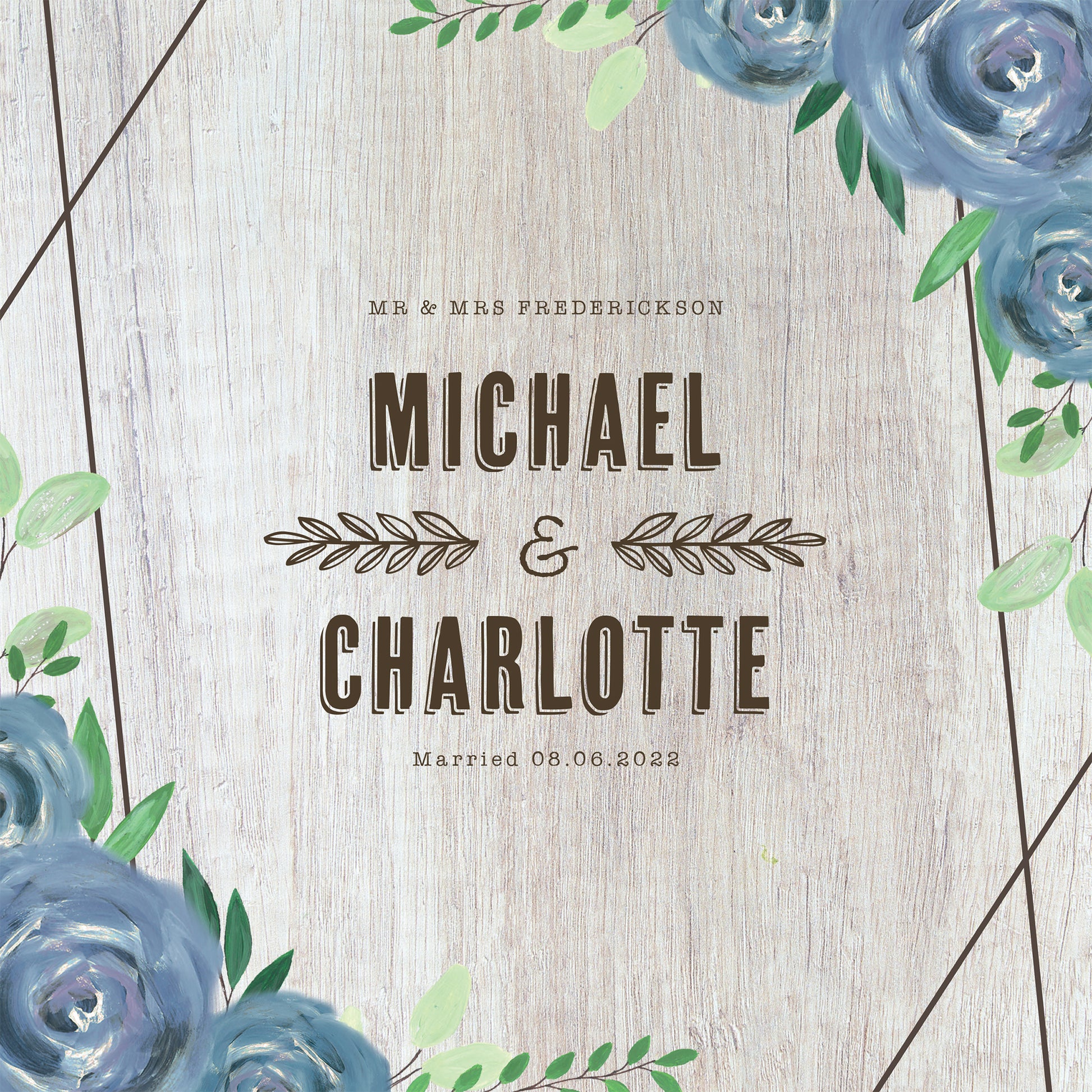 Woodland Roses - Blue