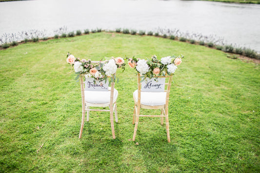 Two decorated chairs